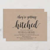 Invitations Rustic Kraft Bridal (Devant / Derrière)