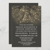 Invitations Rustic Lighted Tree Rehearsal Dinner (Devant / Derrière)
