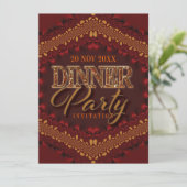 Invitations Rustic Parties scintillant Dinner Part (Debout devant)