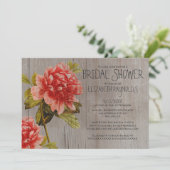 Invitations Rustic Peony (Debout devant)