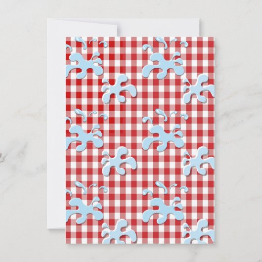 Invitations Rustic Pool et BBQ Party (Dos)