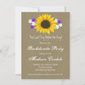 Invitations Rustic Sunflower Kraft Bachelorette (Devant)