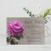 Invitations Rustic Tea Rose Douche nuptiale (Debout devant)