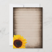 Invitations Rustic Wood Sunflower Bridal Douche (Dos)