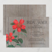 Invitations Rustique Camellia Bridal (Devant / Derrière)