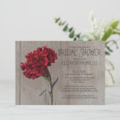 Invitations Rustique Carnation Bridal (Debout devant)