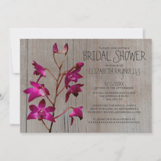 Invitations Rustique Dendrobium Orchid Bridal
