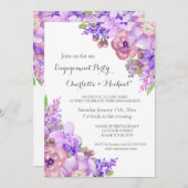 Invitations Rustique Lilac Purple Engagement (Devant / Derrière)