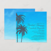 Invitations Rustique Palm Tree Bridal Show (Devant / Derrière)