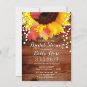 Invitations Rustique Tournesol Bridal (Devant)