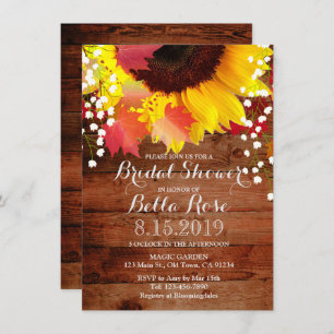 Invitations Rustique Tournesol Bridal