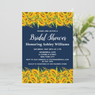 Invitations Rustique Tournesol Bridal Douche Flora