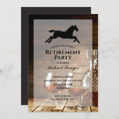 Invitations Rustique Whiskey Retirement Party (Devant / Derrière)