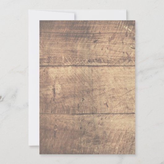 Invitations rustiques à la douche bébé garçon bébé (Dos)