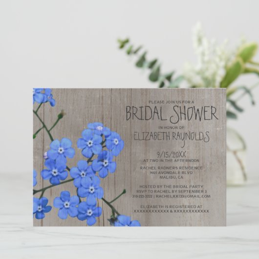 Invitations Rustiques à la douche nuptiale et à l' (Debout devant)