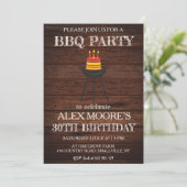 Invitations rustiques au barbecue de 30e anniversa (Debout devant)