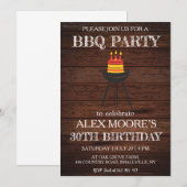 Invitations rustiques au barbecue de 30e anniversa (Devant / Derrière)