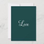Invitations rustiques bleues de mariage campagnard (Dos)