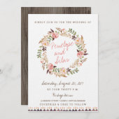 Invitations Rustiques Boho Floral Wedding (Devant / Derrière)