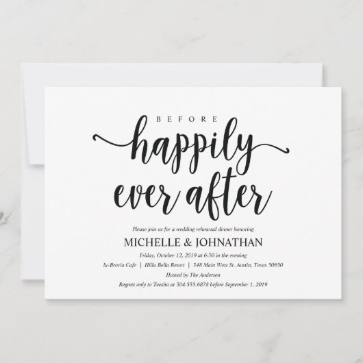 Invitations rustiques de dîner de répétition de (Devant)