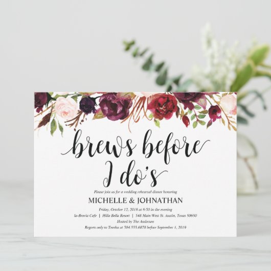 Invitations rustiques de dîner de répétition de (Debout devant)