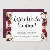 Invitations rustiques de dîner de répétition de (Devant / Derrière)