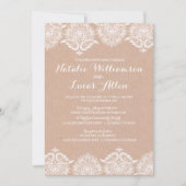 Invitations rustiques de faire-part de mariage de (Devant)