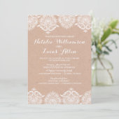 Invitations rustiques de faire-part de mariage de (Debout devant)