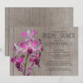 Invitations rustiques de Fête de la mariée (Devant / Derrière)