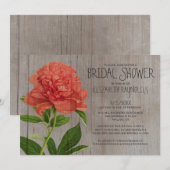 Invitations rustiques de Fête de la mariée de (Devant / Derrière)