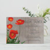 Invitations rustiques de Fête de la mariée de (Debout devant)