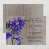 Invitations rustiques de Fête de la mariée de (Devant / Derrière)