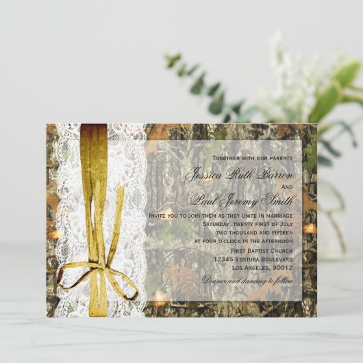 Invitations rustiques de ficelle et de mariage de (Debout devant)