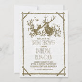 Invitations rustiques de la douche nuptiale avec c (Devant)