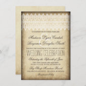 Invitations rustiques de mariage campagnard de (Devant / Derrière)