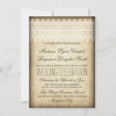 Invitations rustiques de mariage campagnard de (Devant)