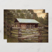 Invitations rustiques de mariage campagnard de (Devant / Derrière)