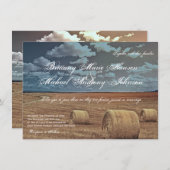 Invitations rustiques de mariage campagnard de (Devant / Derrière)