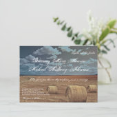 Invitations rustiques de mariage campagnard de (Debout devant)