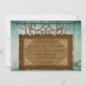Invitations rustiques de mariage campagnard de (Devant)