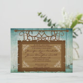 Invitations rustiques de mariage campagnard de (Debout devant)