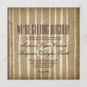 Invitations rustiques de mariage de automne