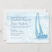 Invitations rustiques de mariage de bateau (Devant)