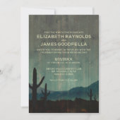 Invitations rustiques de mariage de cactus (Devant)