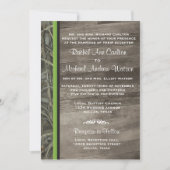 Invitations rustiques de mariage de Camo (Devant)