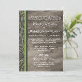 Invitations rustiques de mariage de Camo (Debout devant)