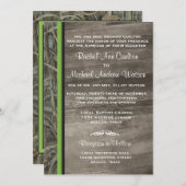 Invitations rustiques de mariage de Camo (Devant / Derrière)