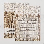 Invitations rustiques de mariage de chasse de Camo (Devant / Derrière)