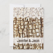 Invitations rustiques de mariage de chasse de Camo (Dos)