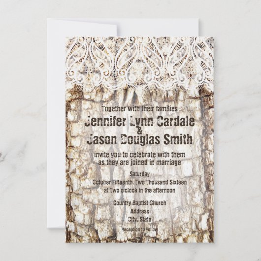Invitations rustiques de mariage de chasse de Camo (Devant)
